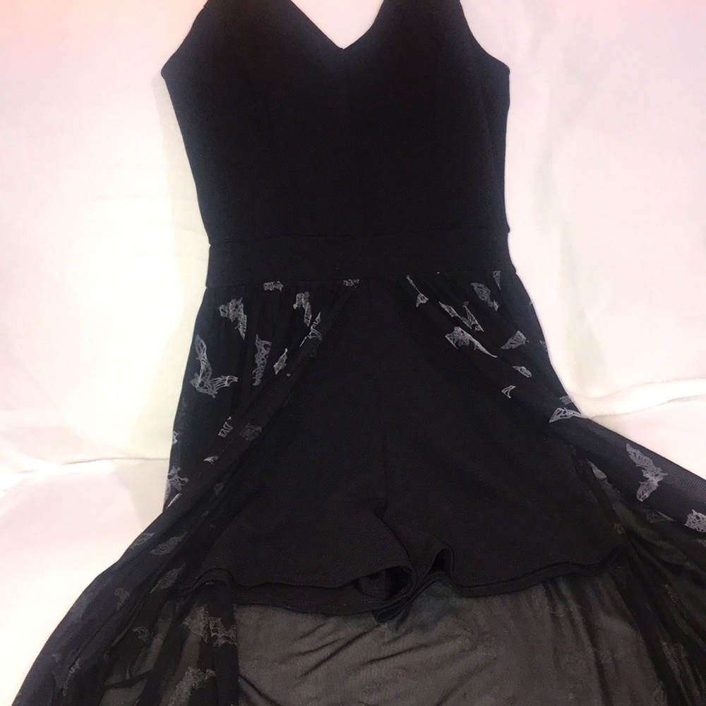 Romper dress with shorts -Bats